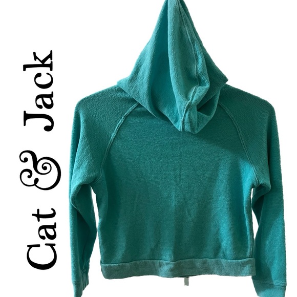 KB Cat & Jack Soft Teal Hoodie in Size XS(4/5), M(8) - Picture 2 of 15